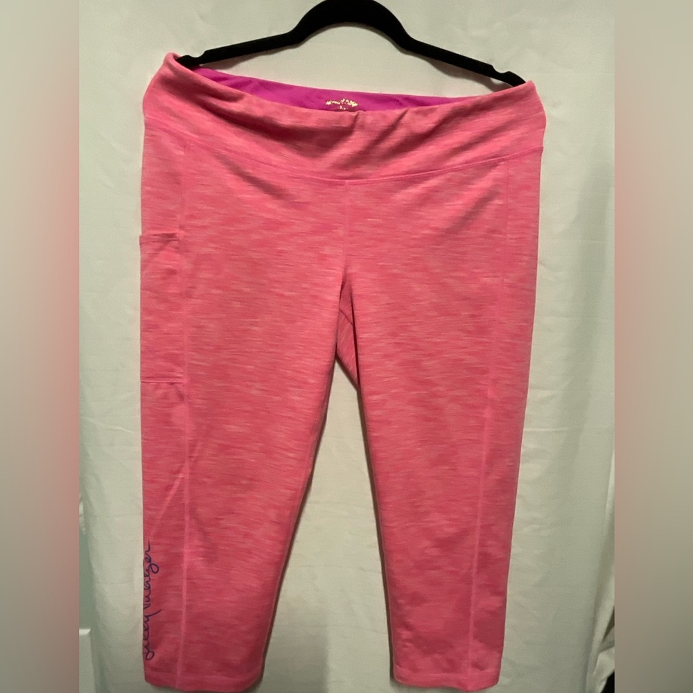 Lilly Pulitzer luxletic pink yoga cropped pant size XL